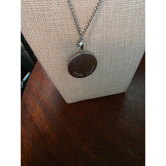 Like New Rustic Cuff Black Druzy Glitter Silver Tone Necklace - Picture 3 of 7